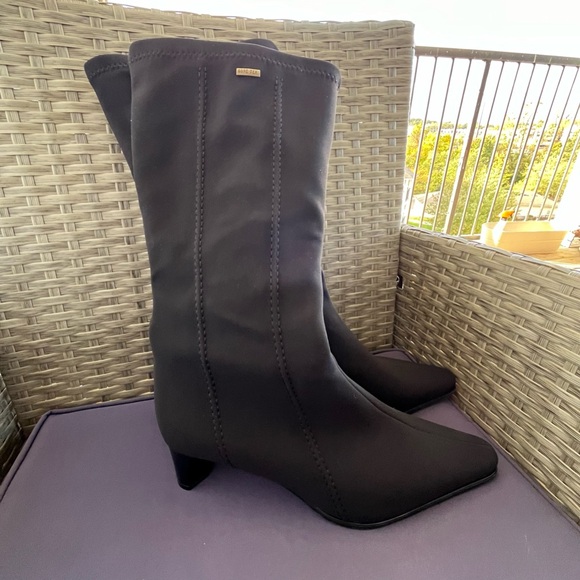 Ara Gore-Tex Black Neoprene Waterproof Knee High Boots 2" Heels Germany size 6.5 - Picture 3 of 8